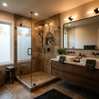Beautiful bathroom remodel with walk-in shower