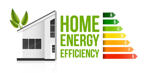 Home energy efficiency infographic.